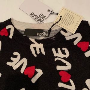 LOVE Moschino Love Print Sweater Dress